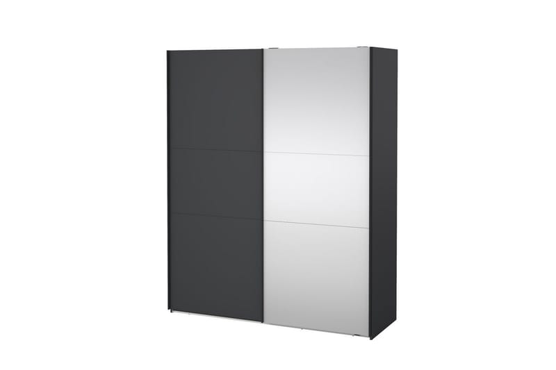 Takeru Garderobe med Spejl 179x221 cm - Grå - Opbevaring - Tøjopbevaring - Garderobeskabe