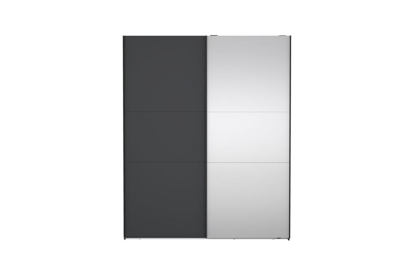 Takeru Garderobe med Spejl 179x221 cm - Grå - Opbevaring - Tøjopbevaring - Garderobeskabe