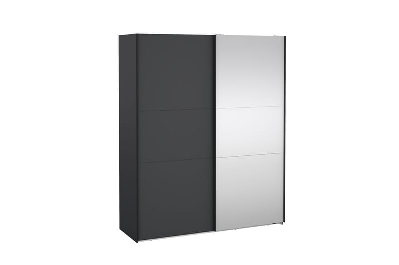 Takeru Garderobe med Spejl 179x221 cm - Grå - Opbevaring - Tøjopbevaring - Garderobeskabe