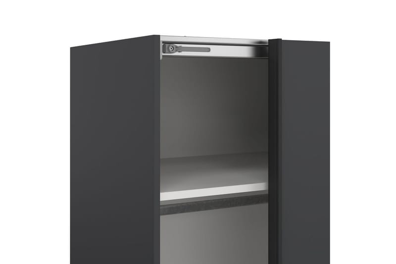 Takeru Garderobe med Spejl 179x221 cm - Grå - Opbevaring - Tøjopbevaring - Garderobeskabe