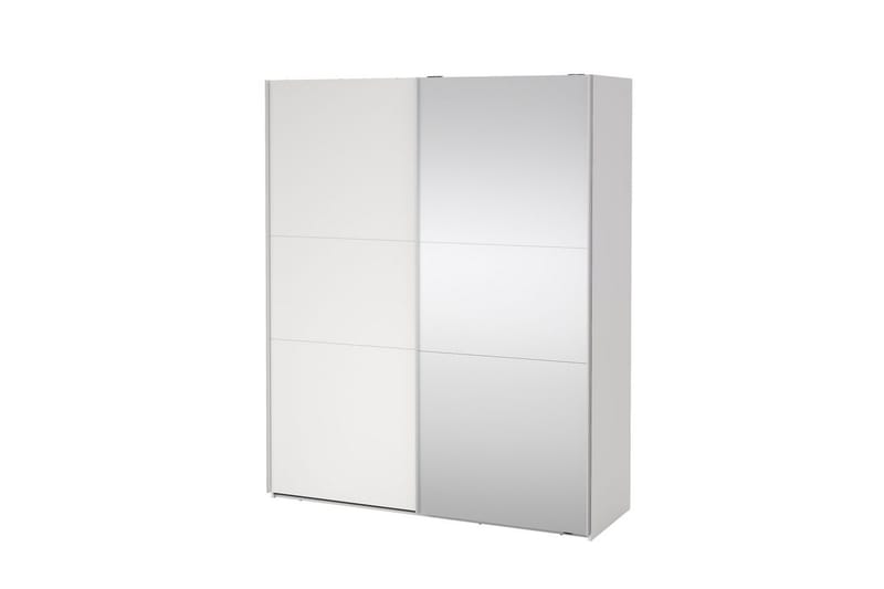Takeru Garderobe med Spejl 179x221 cm - Hvid - Opbevaring - Tøjopbevaring - Garderobeskabe