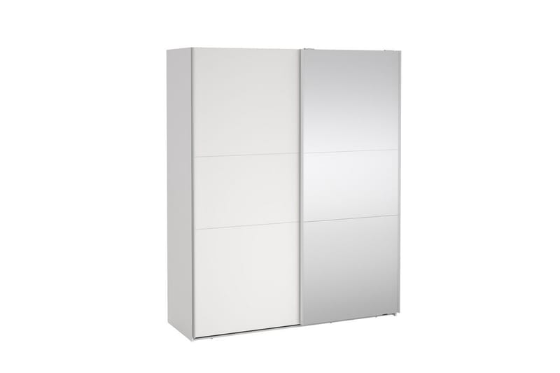 Takeru Garderobe med Spejl 179x221 cm - Hvid - Opbevaring - Tøjopbevaring - Garderobeskabe