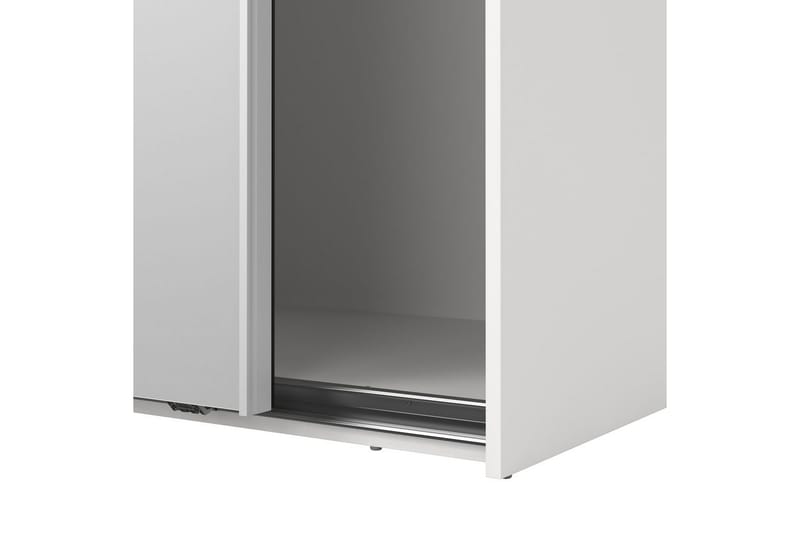 Takeru Garderobe med Spejl 179x221 cm - Hvid - Opbevaring - Tøjopbevaring - Garderobeskabe