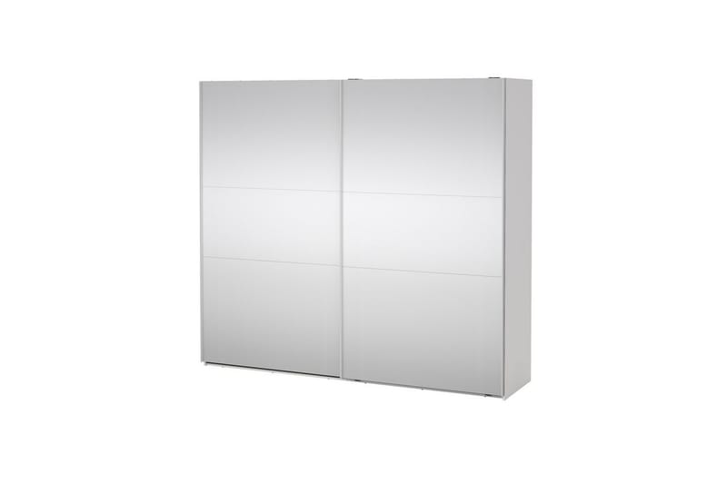 Takeru Garderobe med Spejl 244x220 cm - Hvid - Opbevaring - Tøjopbevaring - Garderobeskabe