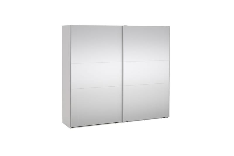 Takeru Garderobe med Spejl 244x220 cm - Hvid - Opbevaring - Tøjopbevaring - Garderobeskabe
