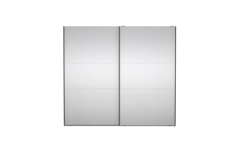 Takeru Garderobe med Spejl 244x220 cm - Natur - Opbevaring - Tøjopbevaring - Garderobeskabe