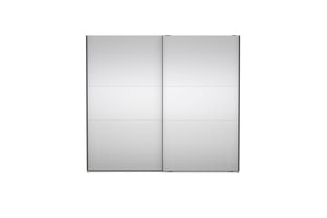 Takeru Garderobe med Spejl 244x220 cm - Natur - Opbevaring - Tøjopbevaring - Garderobeskabe