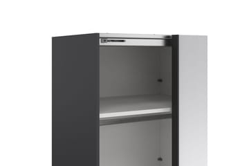 Takeru Garderobe med Spejl 244x220 cm - Sort - Opbevaring - Tøjopbevaring - Garderobeskabe
