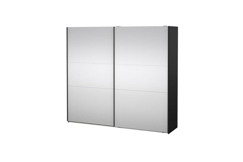 Takeru Garderobe med Spejl 244x220 cm, Sort