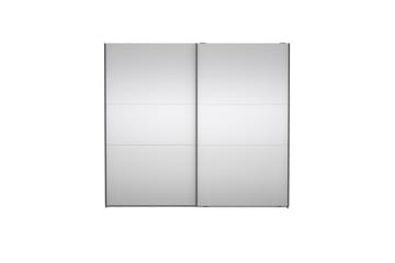 Takeru Garderobe med Spejl 244x220 cm - Sort - Opbevaring - Tøjopbevaring - Garderobeskabe