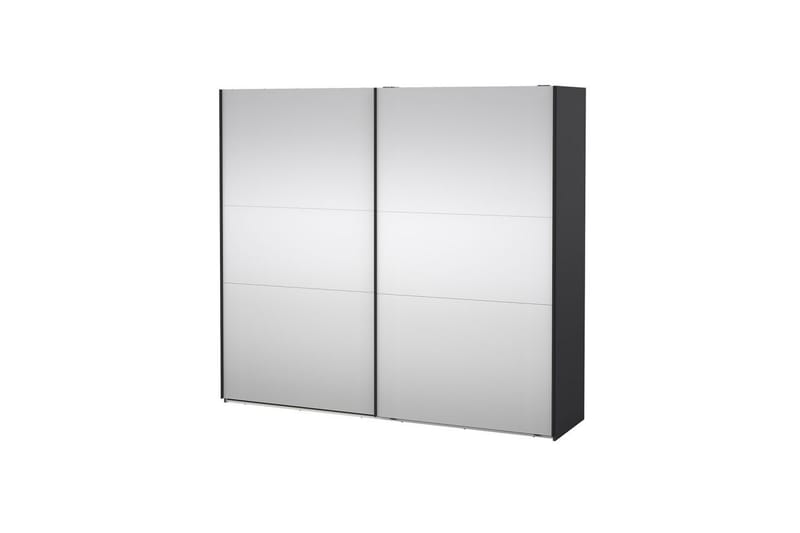 Takeru Garderobe med Spejl 244x220 cm, Sort