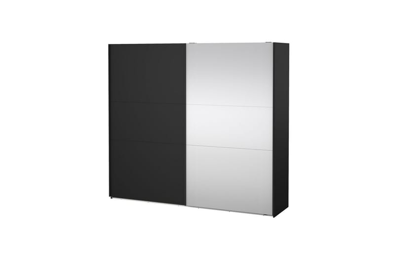 Takeru Garderobe med Spejl 244x221 cm - Askegrå - Opbevaring - Tøjopbevaring - Garderobeskabe