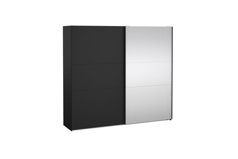 Takeru Garderobe med Spejl 244x221 cm - Askegrå - Opbevaring - Tøjopbevaring - Garderobeskabe