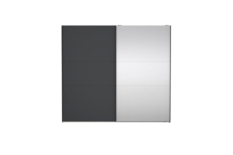 Takeru Garderobe med Spejl 244x221 cm - Grå - Opbevaring - Tøjopbevaring - Garderobeskabe