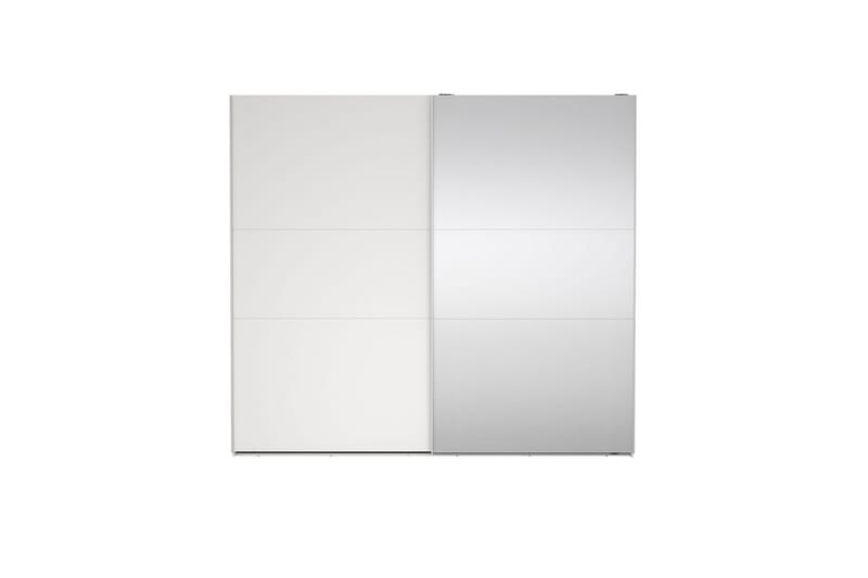 Takeru Garderobe med Spejl 244x221 cm - Hvid - Opbevaring - Tøjopbevaring - Garderobeskabe