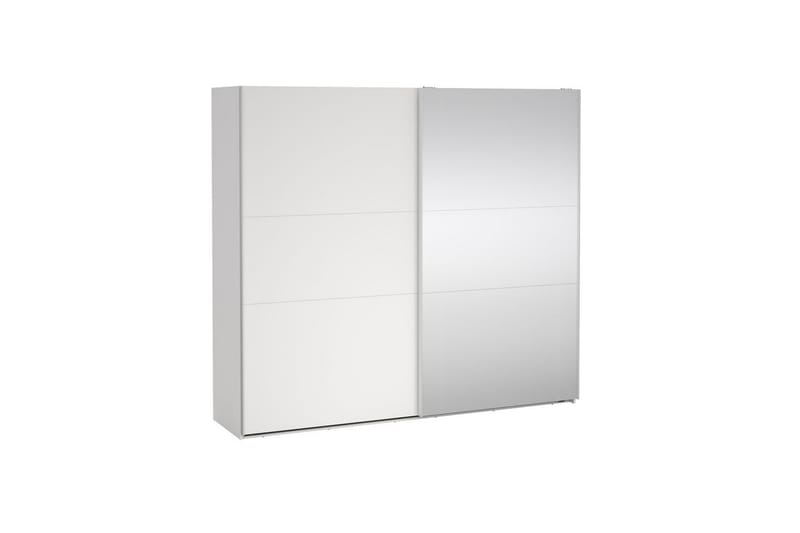 Takeru Garderobe med Spejl 244x221 cm - Hvid - Opbevaring - Tøjopbevaring - Garderobeskabe