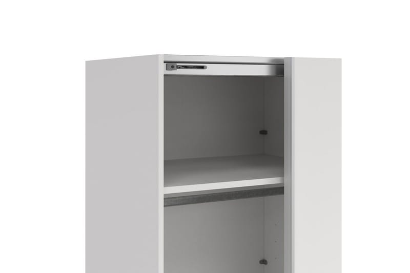 Takeru Garderobe med Spejl 244x221 cm - Hvid - Opbevaring - Tøjopbevaring - Garderobeskabe