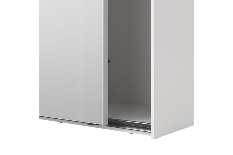 Takeru Garderobe med Spejl 244x221 cm - Hvid - Opbevaring - Tøjopbevaring - Garderobeskabe