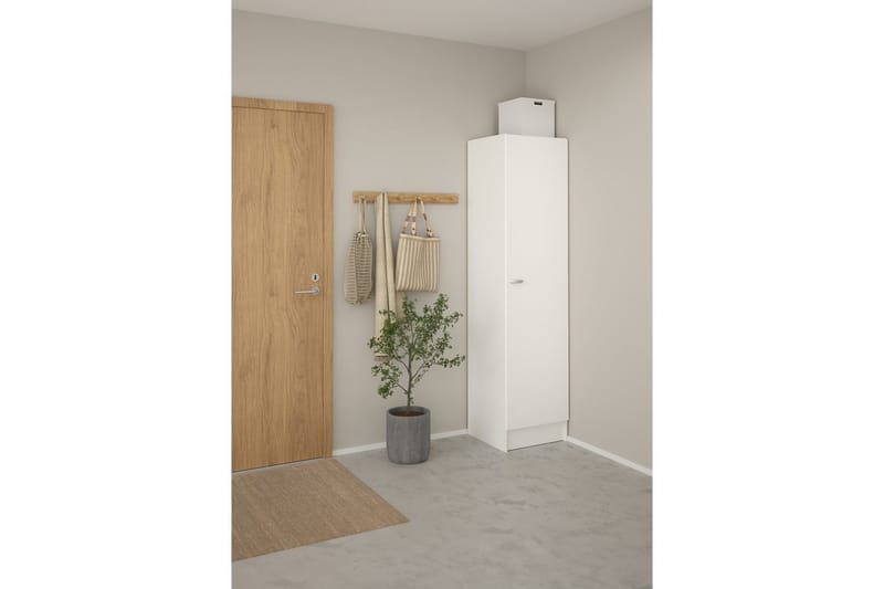 Talim Garderobskab 49x200 cm - Hvid - Opbevaring - Tøjopbevaring - Garderobeskabe - Garderobeskab & klædeskab