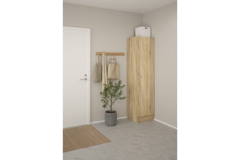 Talim Garderobskab 49x200 cm - Natur - Opbevaring - Tøjopbevaring - Garderobeskabe - Garderobeskab & klædeskab