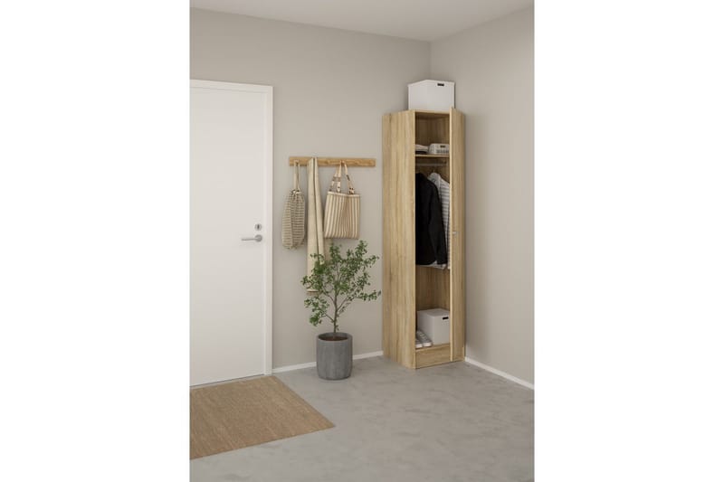 Talim Garderobskab 49x200 cm - Natur - Opbevaring - Tøjopbevaring - Garderobeskabe - Garderobeskab & klædeskab