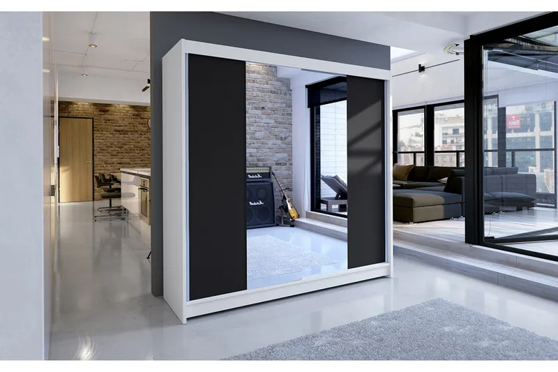 Talin garderobe 180x58x215 cm - Opbevaring - Tøjopbevaring - Garderobeskabe