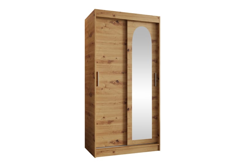 Tallmo Garderobe Med Spejl 100x200 cm - Opbevaring - Tøjopbevaring - Garderobeskabe