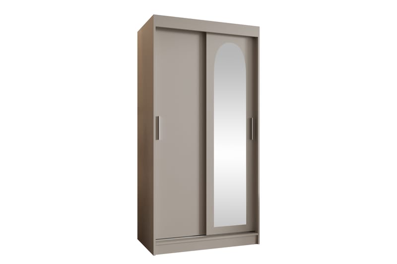 Tallmo Garderobe Med Spejl 100x200 cm - Opbevaring - Tøjopbevaring - Garderobeskabe
