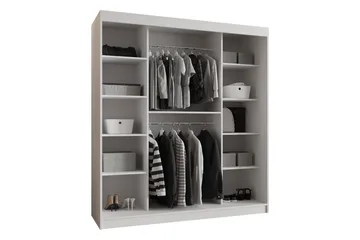 Tallmo Garderobe Med Spejl 180x200 cm - Opbevaring - Tøjopbevaring - Garderobeskabe