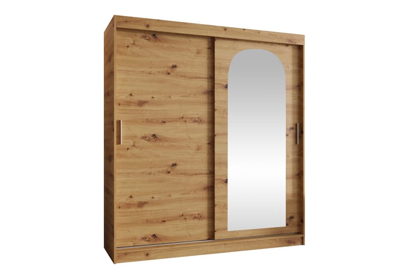 Tallmo Garderobe Med Spejl 180x200 cm - Opbevaring - Tøjopbevaring - Garderobeskabe