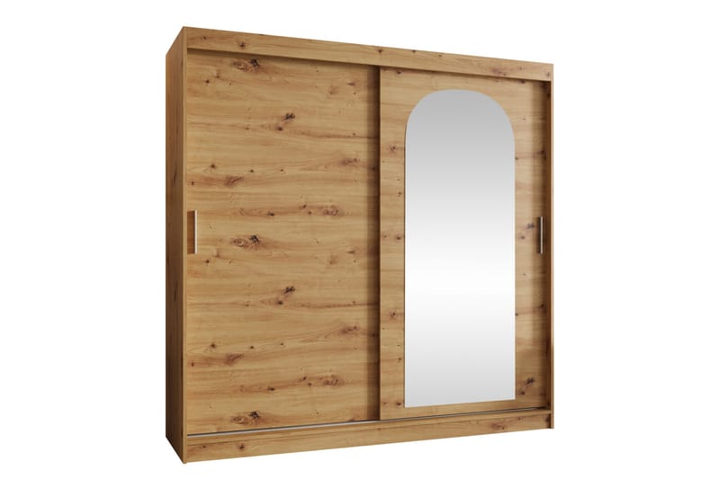 Tallmo Garderobe Med Spejl 200x200 cm - Opbevaring - Tøjopbevaring - Garderobeskabe