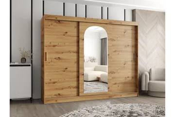 Tallmo Garderobe Med Spejl 250x200 cm - Opbevaring - Tøjopbevaring - Garderobeskabe