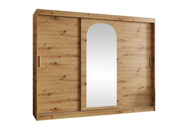 Tallmo Garderobe Med Spejl 250x200 cm - Opbevaring - Tøjopbevaring - Garderobeskabe