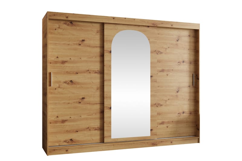 Tallmo Garderobe Med Spejl 250x200 cm - Opbevaring - Tøjopbevaring - Garderobeskabe