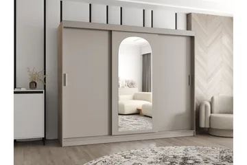 Tallmo Garderobe Med Spejl 250x200 cm - Opbevaring - Tøjopbevaring - Garderobeskabe