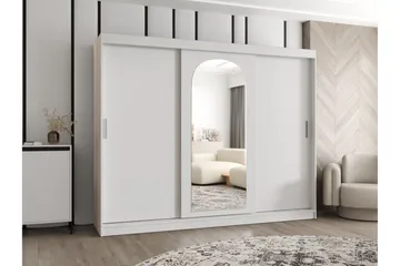 Tallmo Garderobe Med Spejl 250x200 cm - Opbevaring - Tøjopbevaring - Garderobeskabe