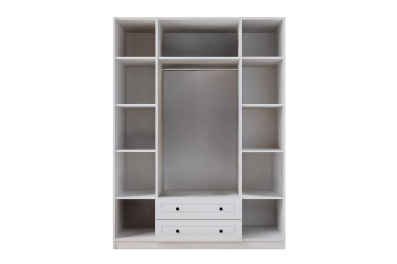 Talren Garderobe 140x240 cm - Mat Hvid - Opbevaring - Tøjopbevaring - Garderobeskabe