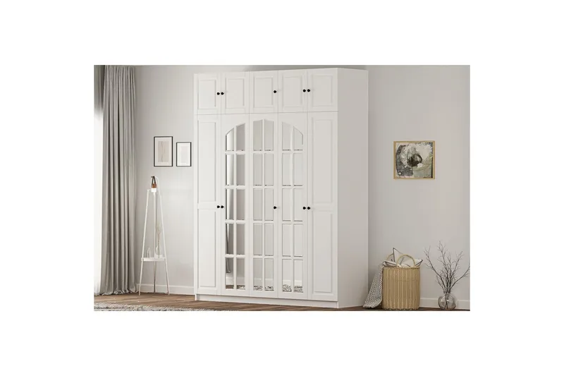 Talren Garderobe 175x210 cm - Mat Hvid - Opbevaring - Tøjopbevaring - Garderobeskabe - Garderobeskab & klædeskab