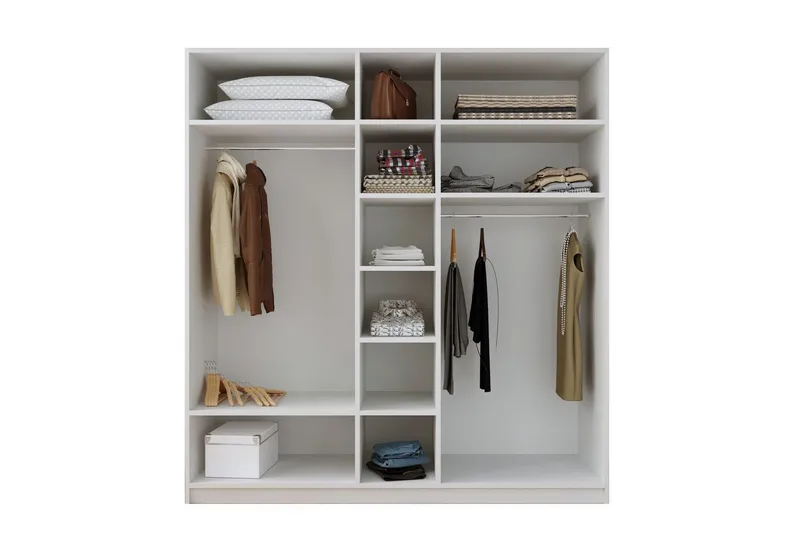 Talren Garderobe 175x210 cm - Mat Hvid - Opbevaring - Tøjopbevaring - Garderobeskabe - Garderobeskab & klædeskab