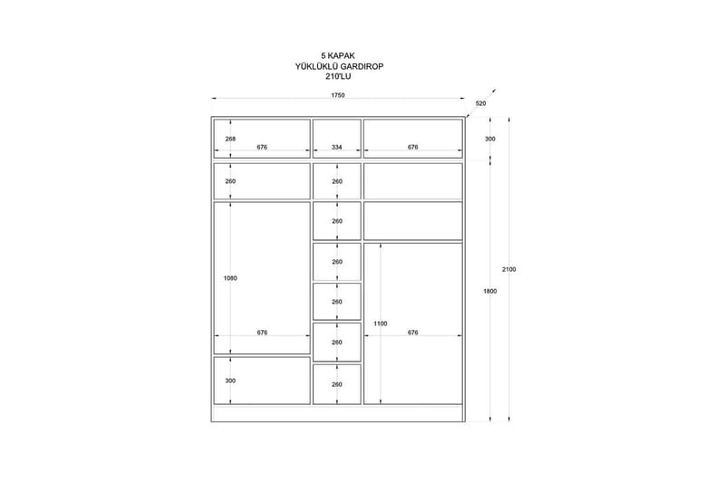 Talren Garderobe 175x210 cm - Mat Hvid - Opbevaring - Tøjopbevaring - Garderobeskabe - Garderobeskab & klædeskab