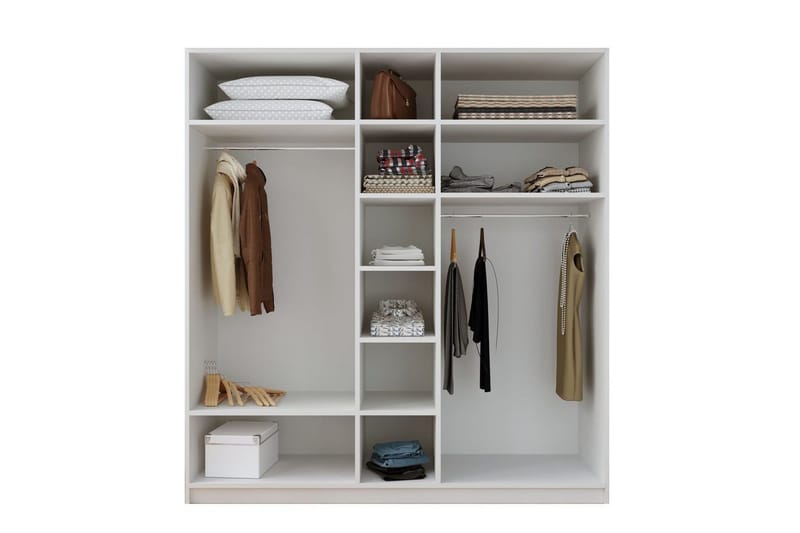 Talren Garderobe 175x210 cm - Mat Hvid - Opbevaring - Tøjopbevaring - Garderobeskabe - Garderobeskab & klædeskab