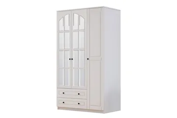 Tavrel Garderobesskåp 105x180 cm - Mat Hvid - Opbevaring - Tøjopbevaring - Garderobeskabe - Garderobeskab & klædeskab