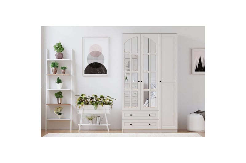Tavrel Garderobesskåp 105x180 cm - Mat Hvid - Opbevaring - Tøjopbevaring - Garderobeskabe - Garderobeskab & klædeskab