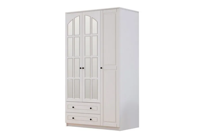 Tavrel Garderobesskåp 105x210 cm, Mat Hvid