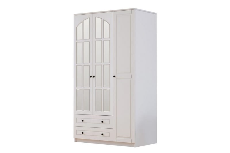 Tavrel Garderobesskåp 105x210 cm, Mat Hvid
