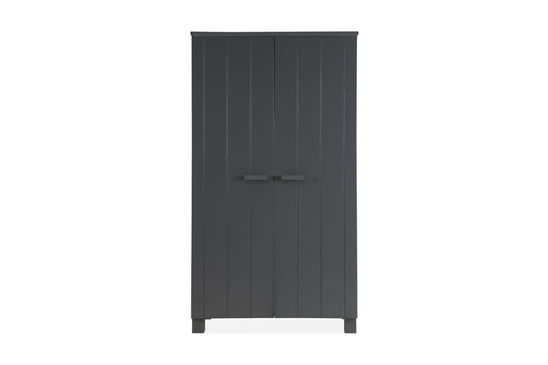 Tenney Garderobe 111 cm - Stålgrå Fyrretræ - Garderobeskabe - Garderobe børn - Garderobeskab & klædeskab