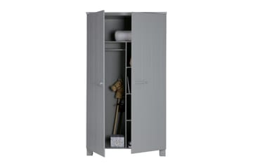 Tenney Garderobe 202 cm - Grå Fyrretræ - Opbevaring - Tøjopbevaring - Garderobeskabe