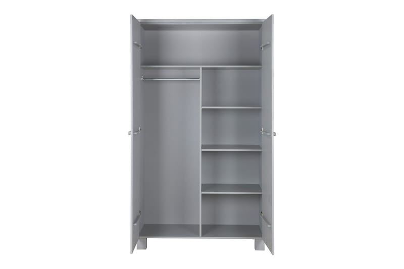 Tenney Garderobe 202 cm - Grå Fyrretræ - Opbevaring - Tøjopbevaring - Garderobeskabe