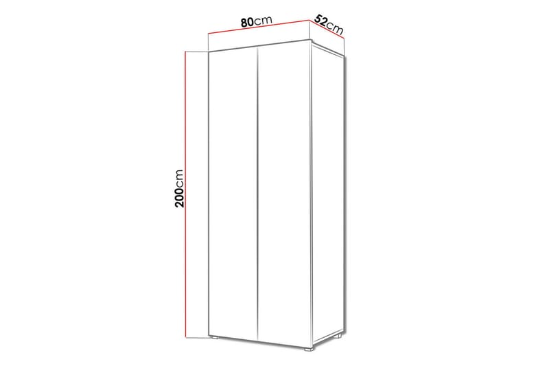 Tessan Garderobe 80 cm - Træ - Garderobeskabe - Garderobeskab & klædeskab