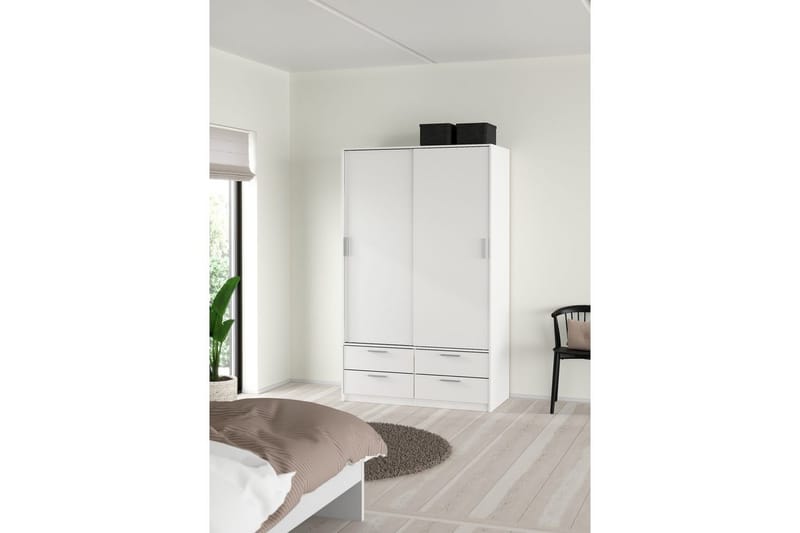 Tetsu Garderobe 121x200 cm - Hvid - Opbevaring - Tøjopbevaring - Garderobeskabe
